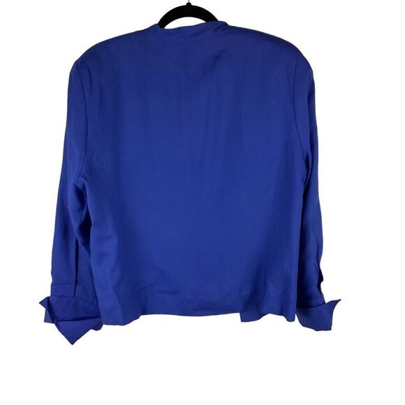 Doncaster royal blue vintage 2 pc suit viscose linen blend sz 18 - Picture 7 of 16